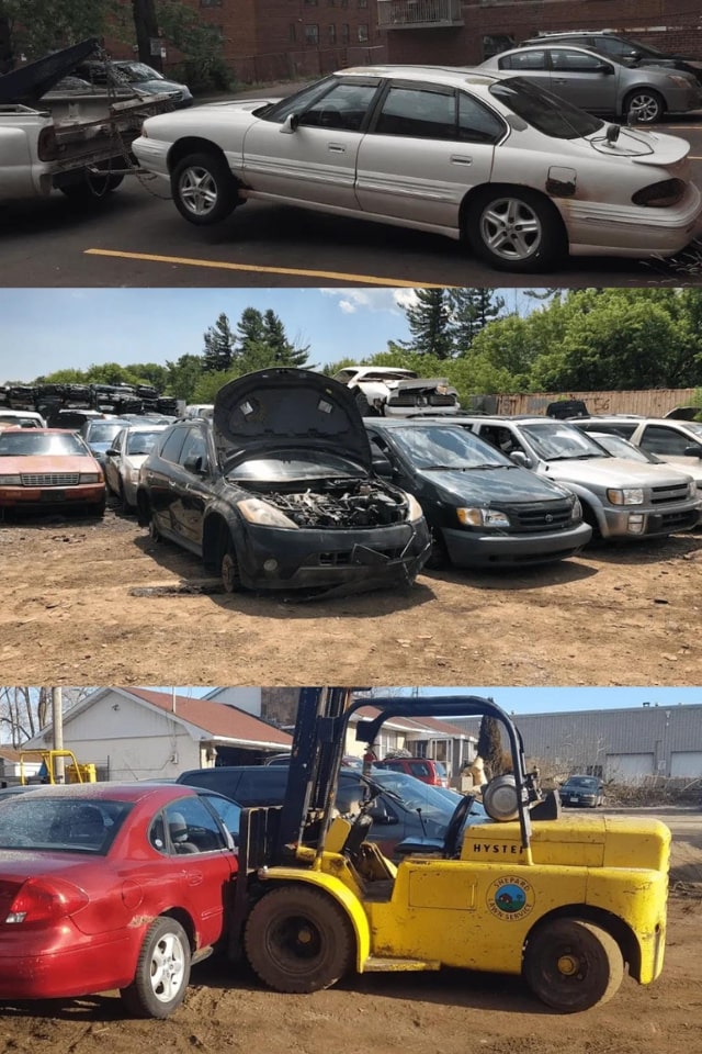 Eco-friendly car recycling facility in Chatham